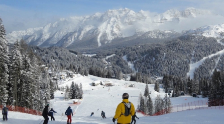 Madonna di Campiglio beperkt aantal skiers.